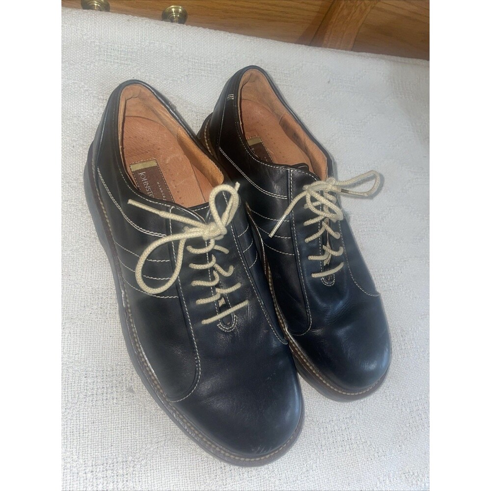 Johnston & Murphy Italy Men’s Casual Shoes Size 11 M Black Leather Going Out